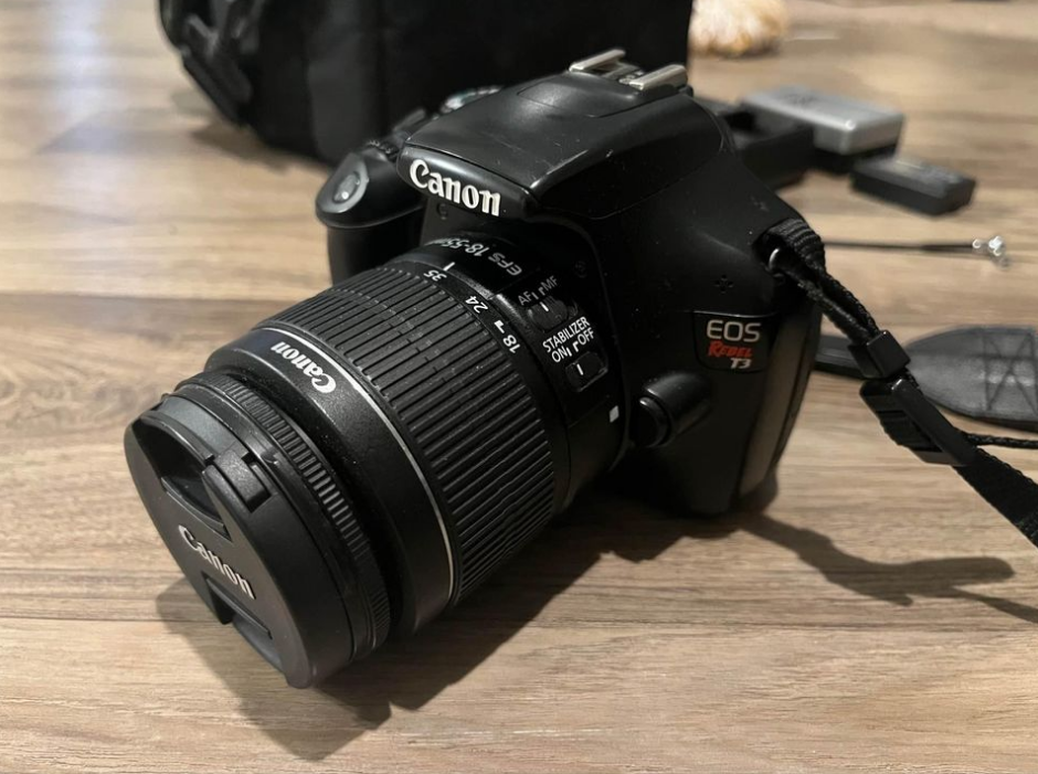 Canon EOS Rebel T3 Digital SLR Camera With Extra Lenses And Filters