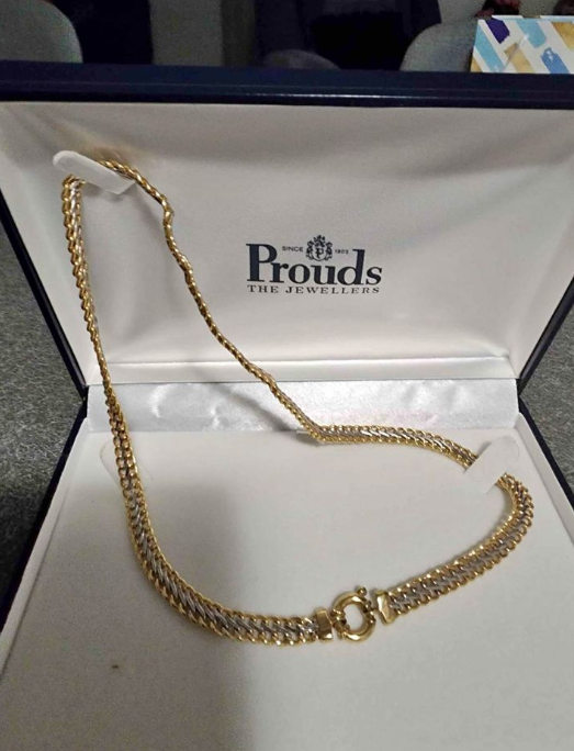 Gold and Silver Necklace 45cm long