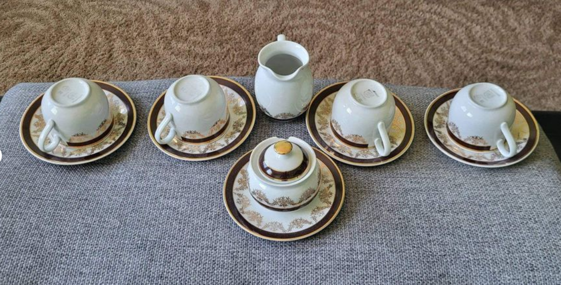 Porcelain coffee tea set