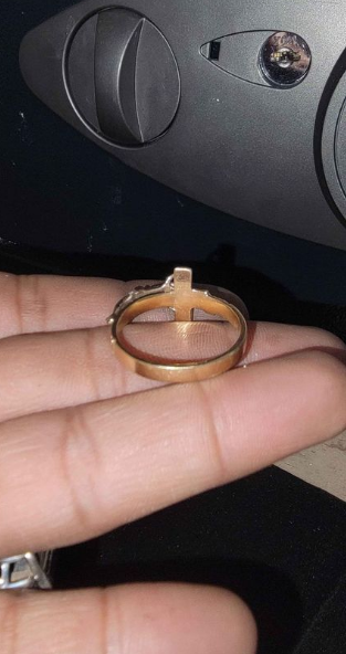 14k Gold Jesus Cross Ring Size