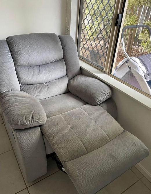 Grey comfy recliners