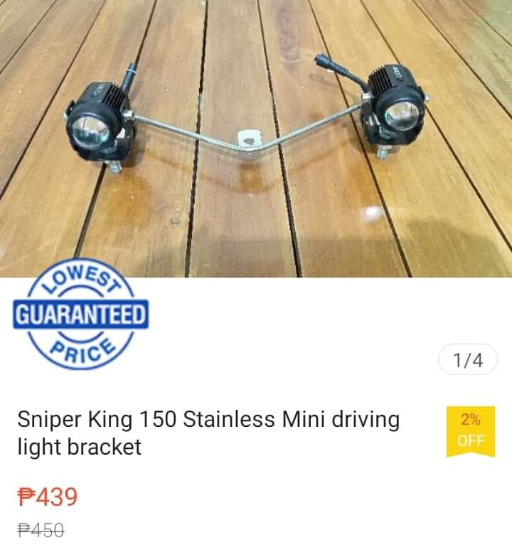 SNIPER  KING 150 Stainless Mini Driving/Night Ripper Bracket