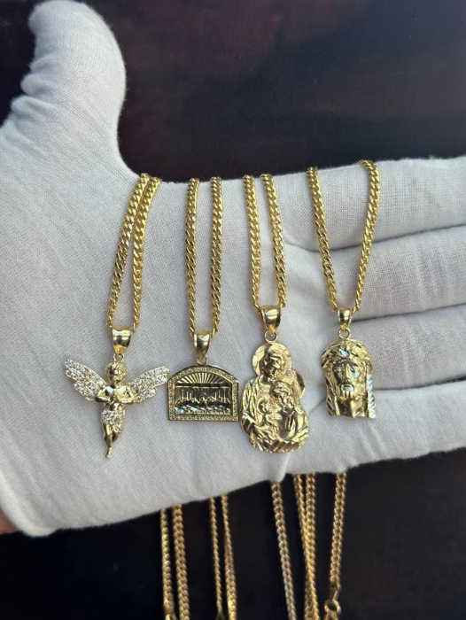 10K GOLD CHAIN ​​AND EARRING SET