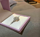 14K white gold engagement ring