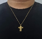 Big Cross Gold Necklace