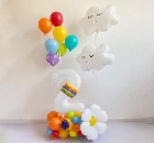 white foil balloons