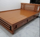 PURE MAHOGANY WOOD BED FRAME