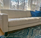 Beautiful Cream Leather Couch 84