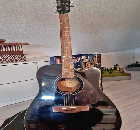 Yamaha acoustic guitar with accessories