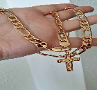 Antiallergenic necklace with cross pendant