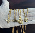 10K GOLD CHAIN ​​AND EARRING SET