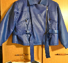 Lederjacke blue colour