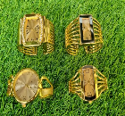 Gold bangle bracelet watches.